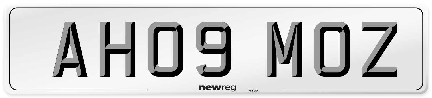 AH09 MOZ Number Plate from New Reg